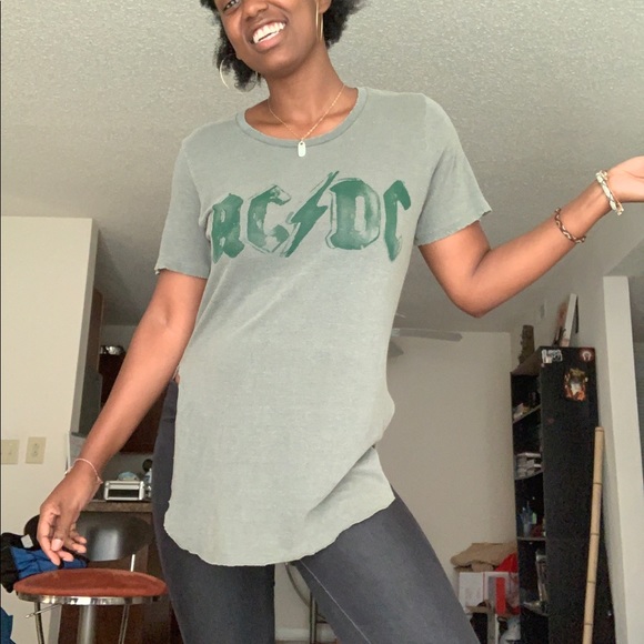 Junk Food Clothing Tops - ❌SOLD❌Junk Food AC/DC Green T-shirt Size Small
